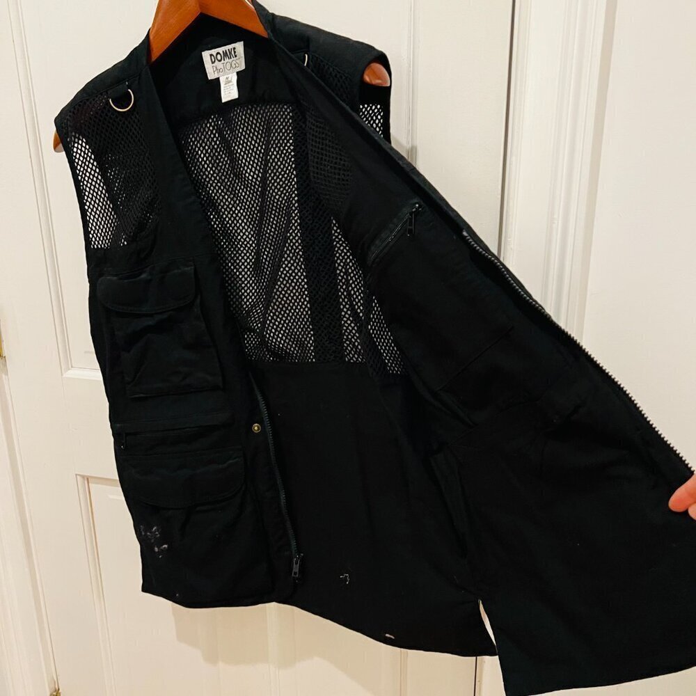 Domke PhoTOGS Utility Photo Vest Medium Black Mesh 13 Pockets Professional Zip - Picture 16 of 16
